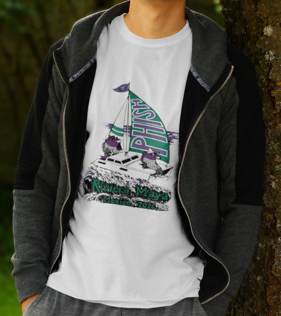 Phish Riviera Maya Mexico 2026 Sailboat Dolphins T-Shirt