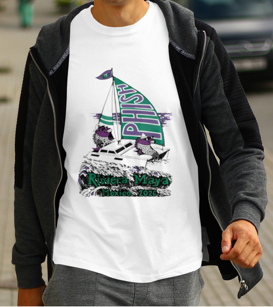 Phish Riviera Maya Mexico 2026 Sailboat Dolphins T-Shirt
