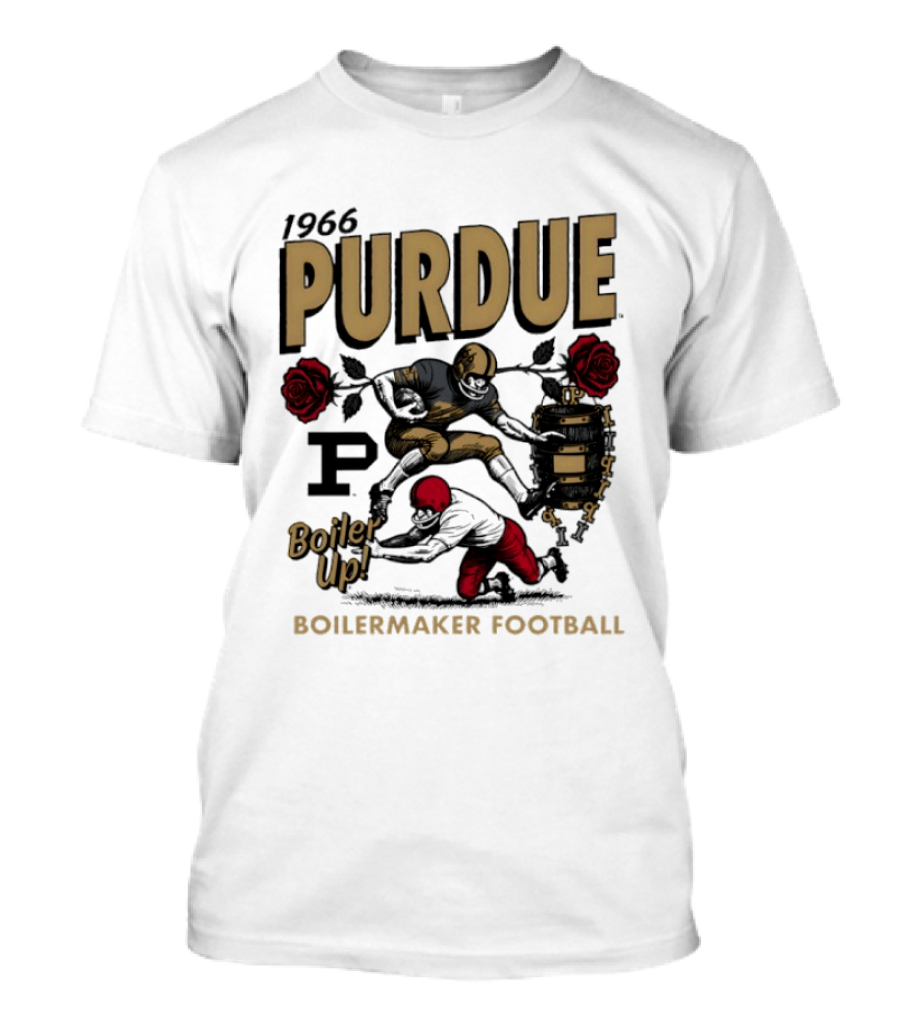 1966 Purdue Boilermaker Football Rose Bowl Boiler Up T-Shirt