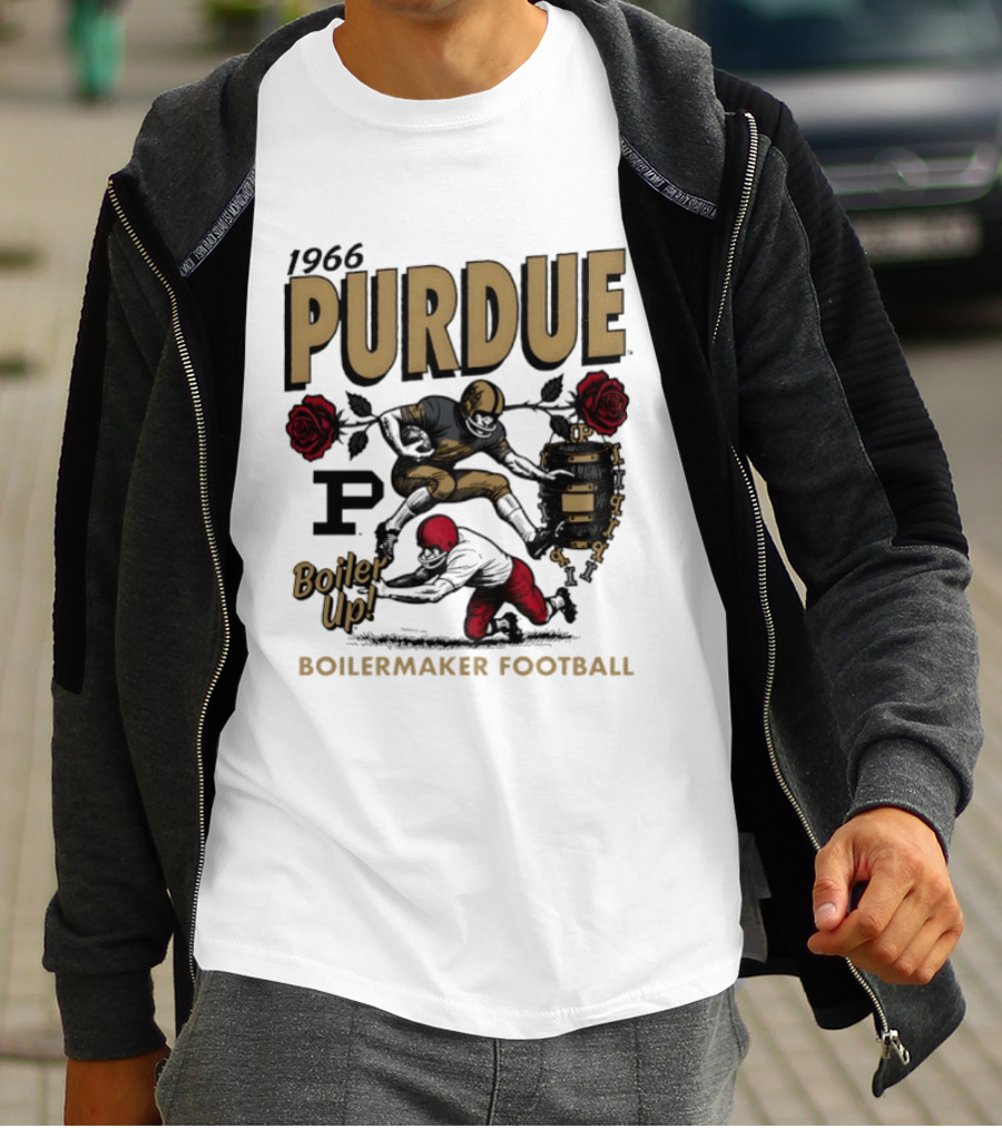 1966 Purdue Boilermaker Football Rose Bowl Boiler Up T-Shirt