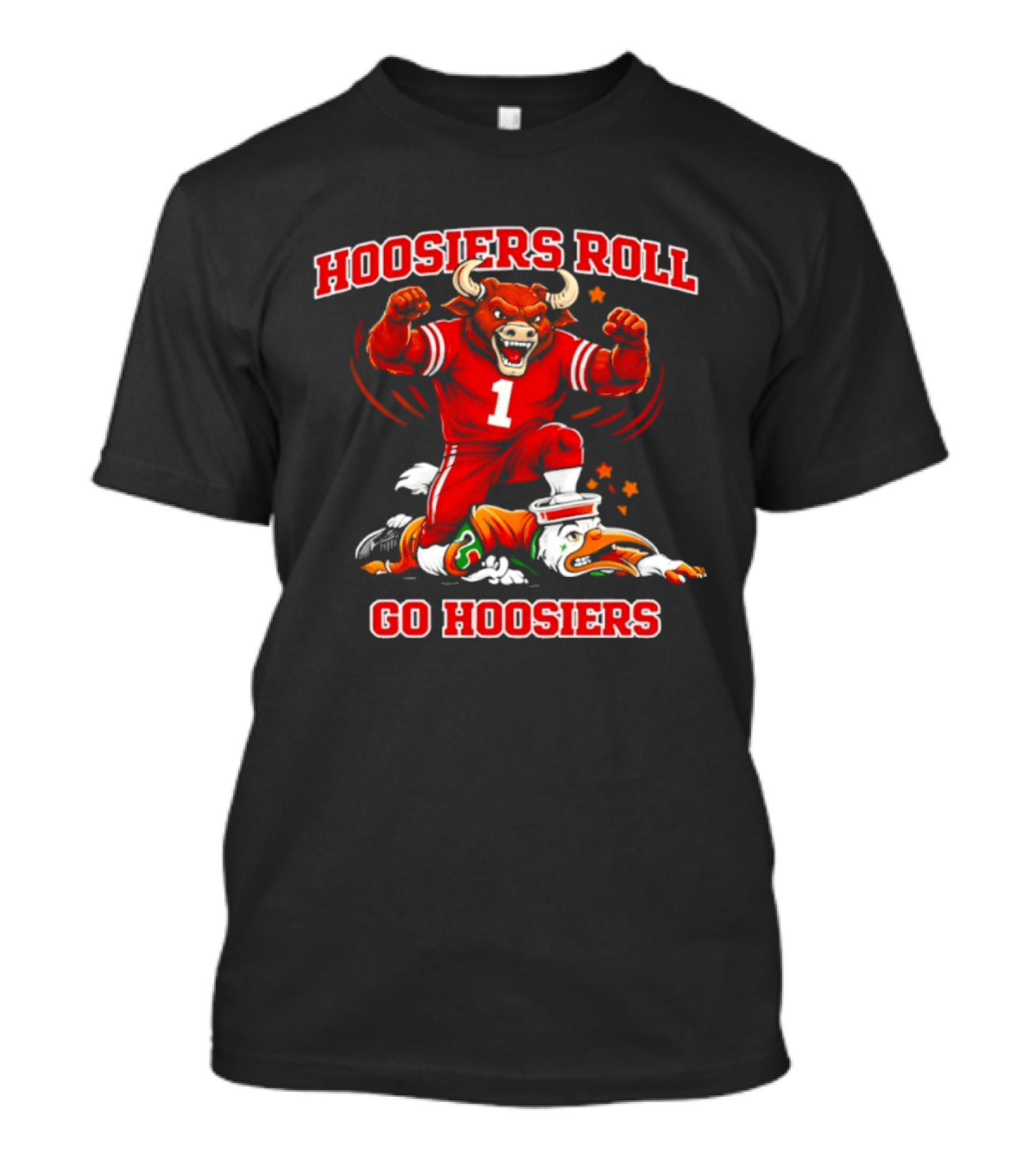 Hoosiers Roll Go Hoosiers Victory Over Miami Hurricanes T-Shirt