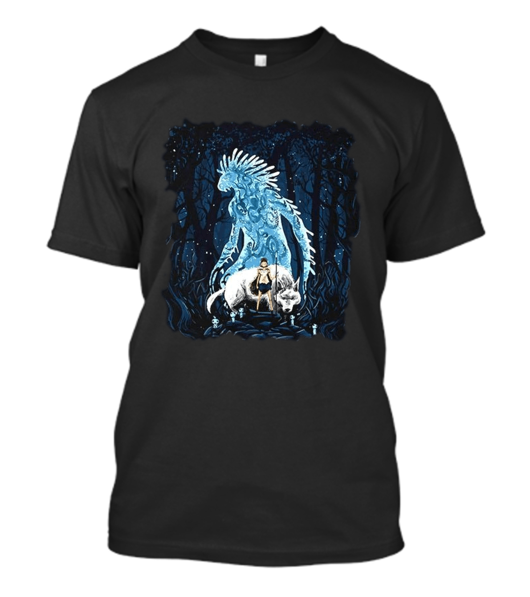San And Forest Spirit Princess Mononoke Anime Iconic Forest Scene T-Shirt