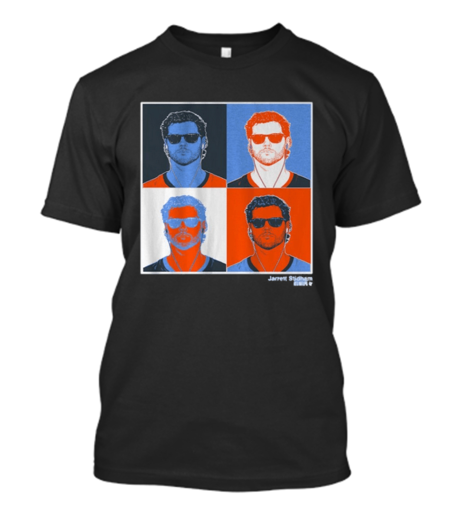 Jarrett Stidham Pop Art Style Sunglasses Quadrant T-Shirt