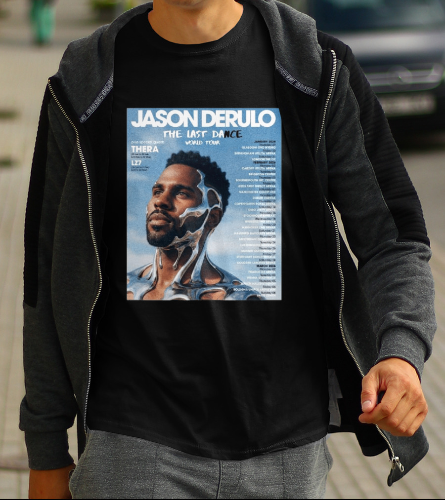Jason Derulo The Last Dance World Tour 2026 Schedule Tour Dates T-Shirt