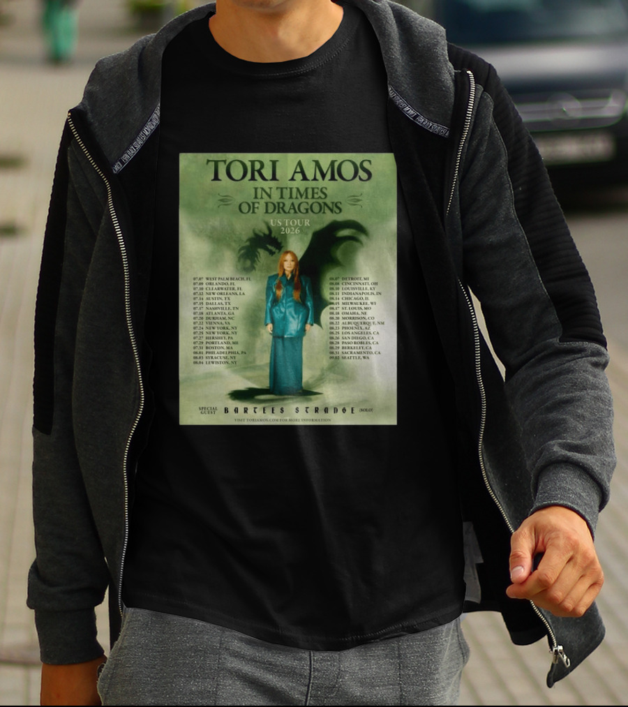 Tori Amos In Times Of Dragons US Tour 2026 Greek Theatre Los Angeles T-Shirt