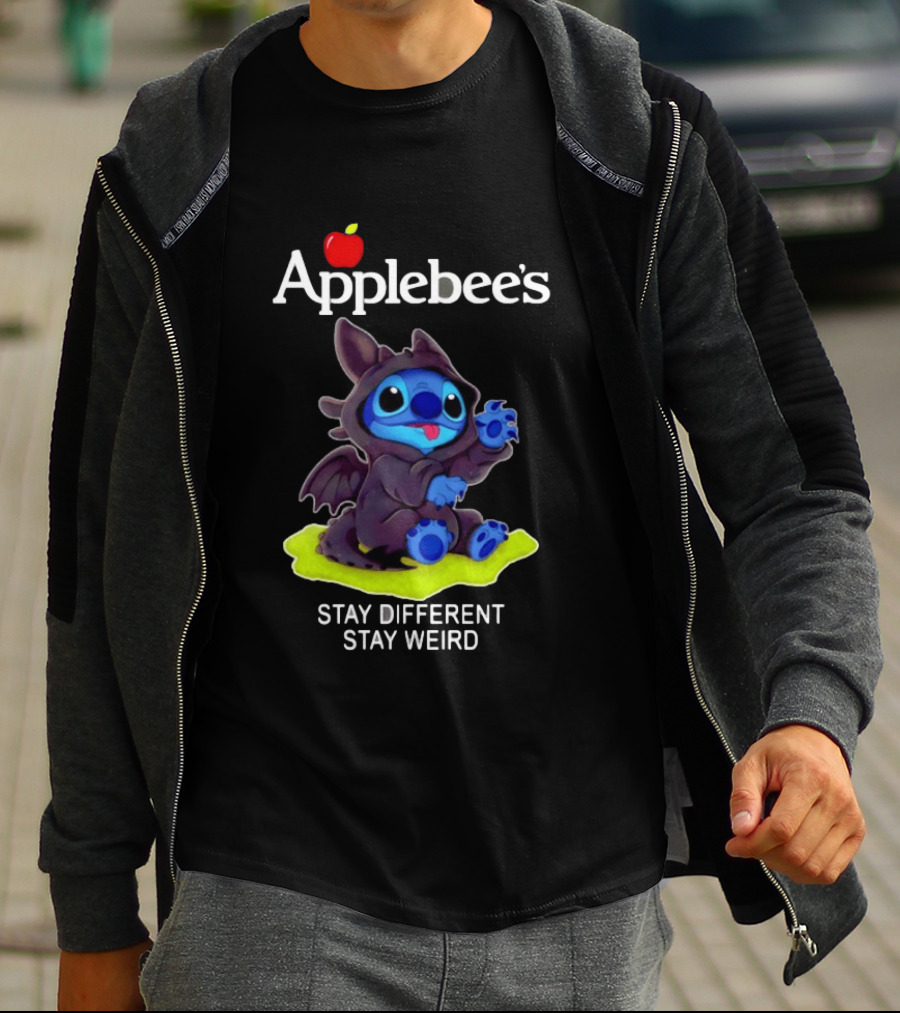 Applebee's Toothless Stitch Stay Different Stay Weird T-Shirt