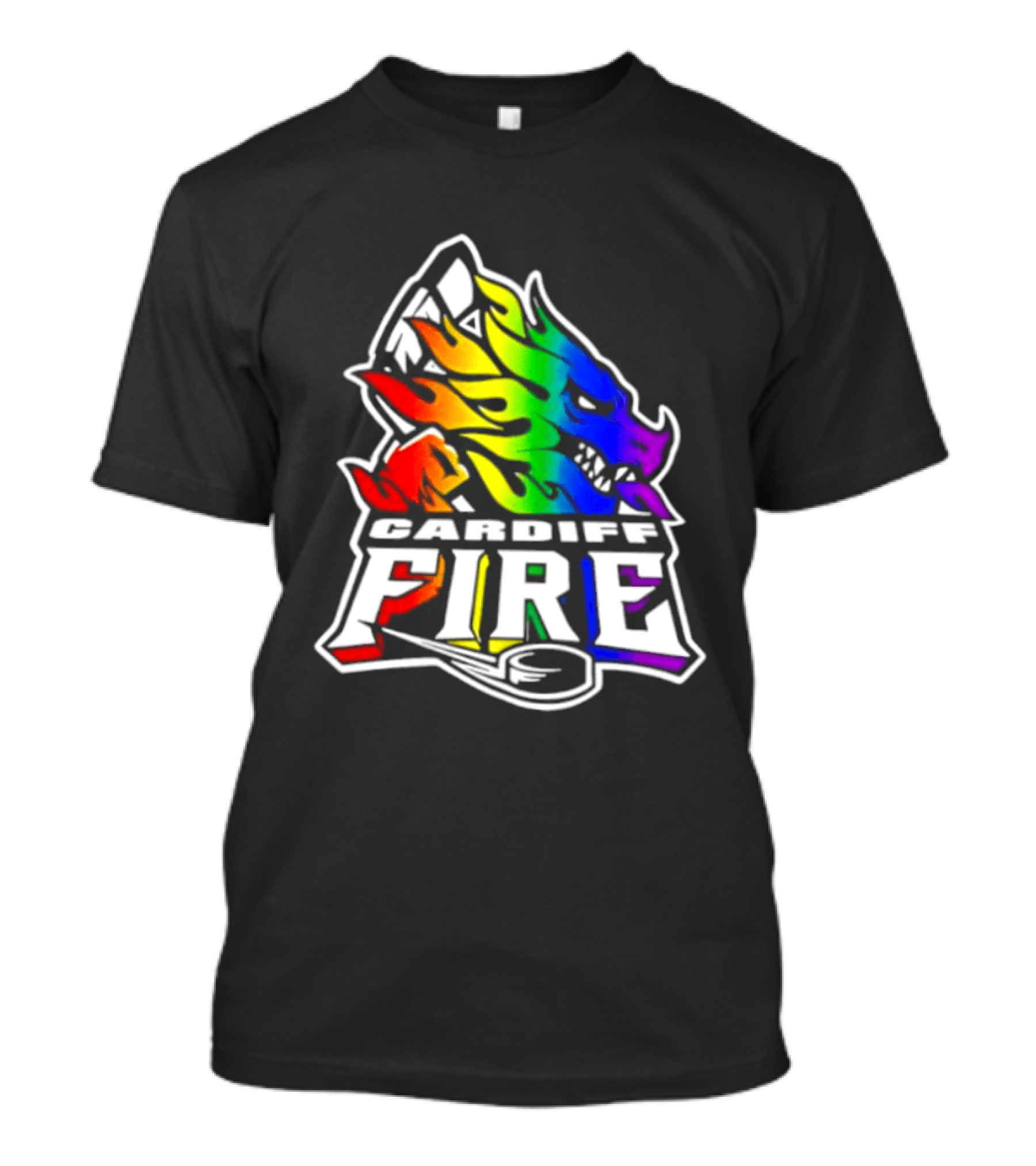Cardiff Fire Pride Rainbow Hockey T-Shirt