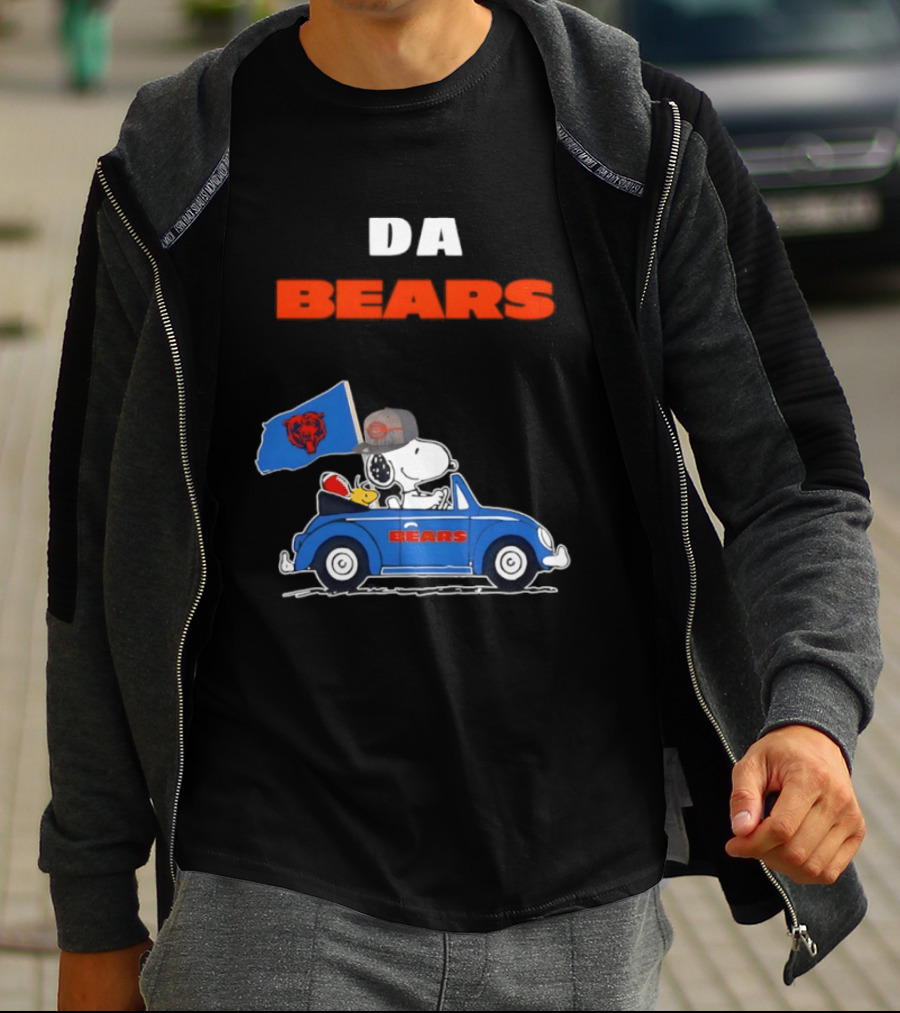 Chicago Bears Snoopy Woodstock Car Da Bears T-Shirt