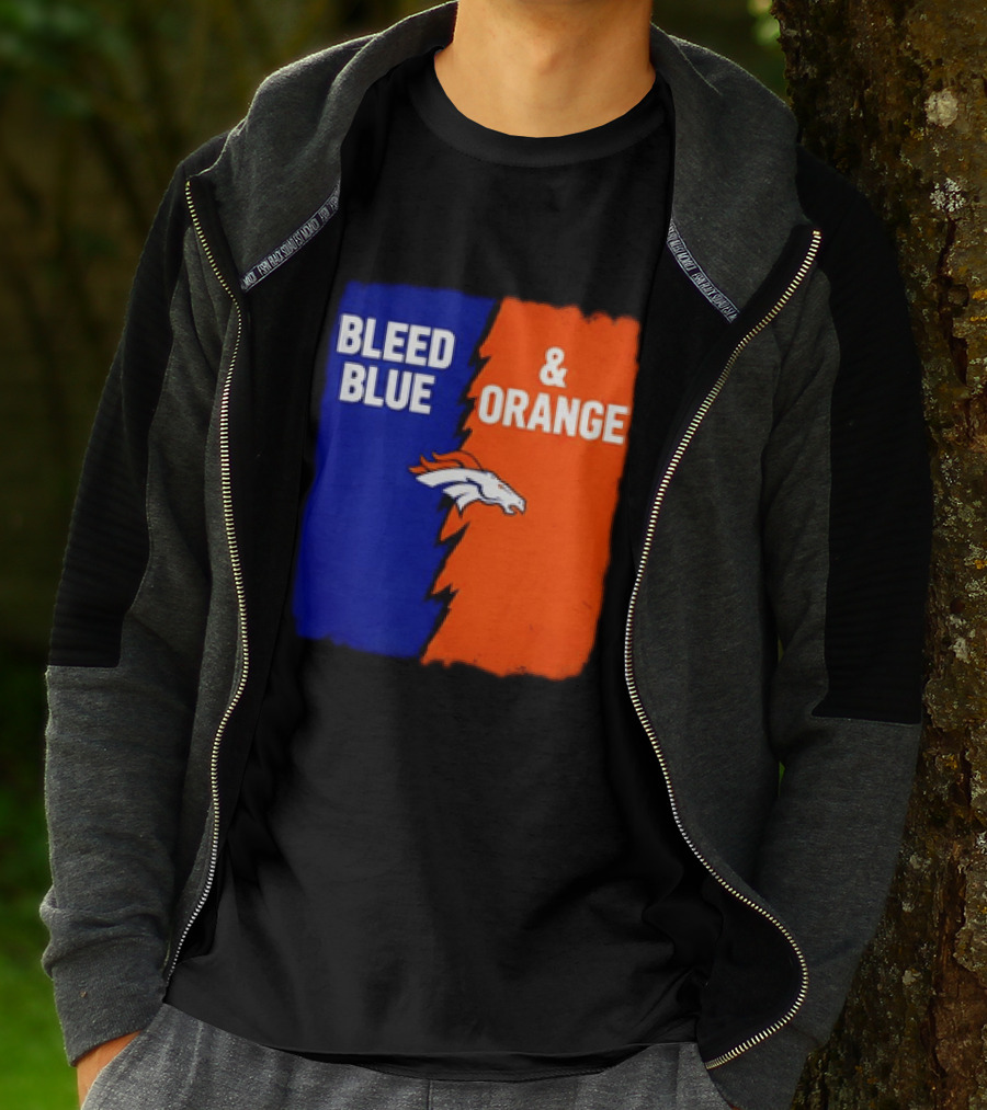 Bleed Blue And Orange Denver Broncos T-Shirt