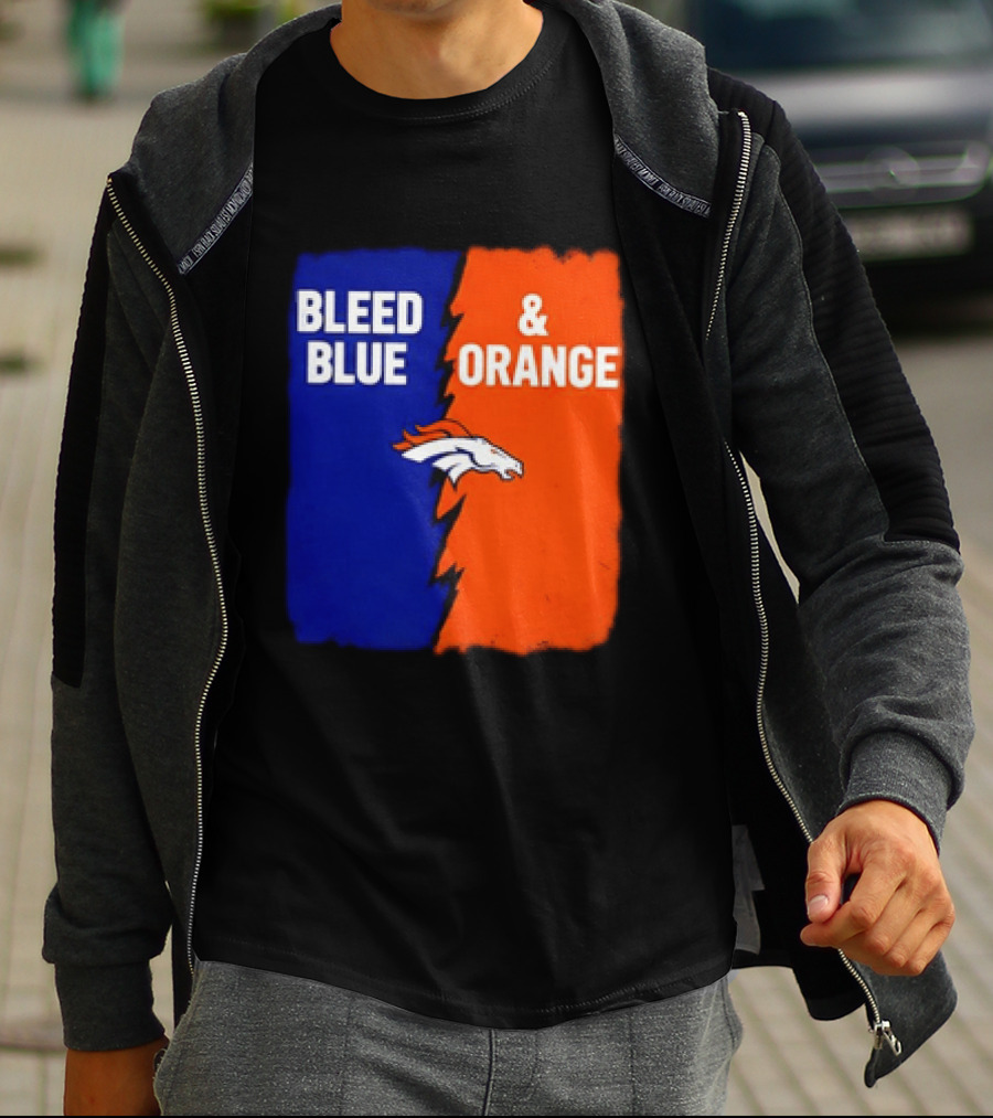 Bleed Blue And Orange Denver Broncos T-Shirt