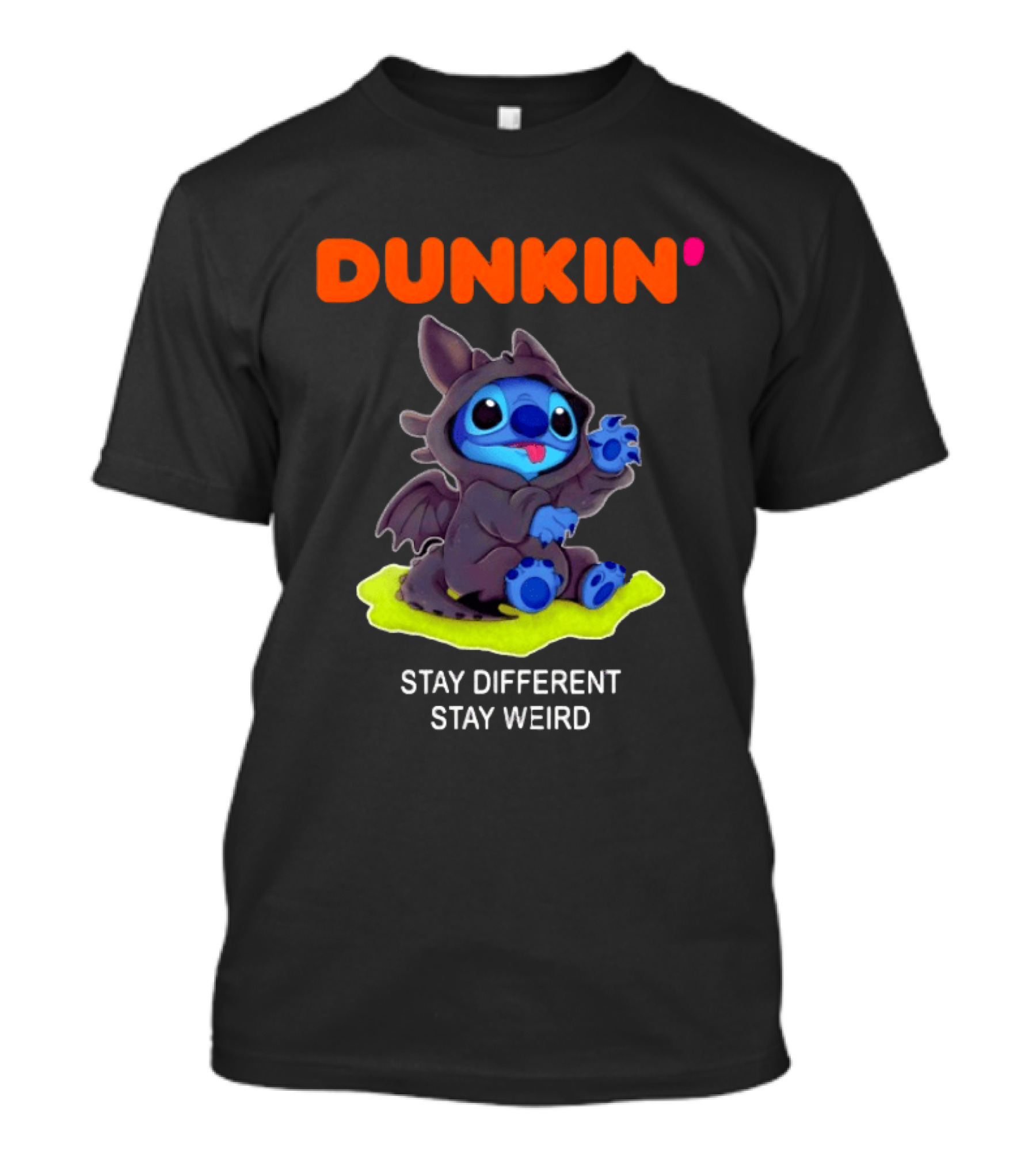 Dunkin' Toothless Stitch Stay Different Stay Weird T-Shirt