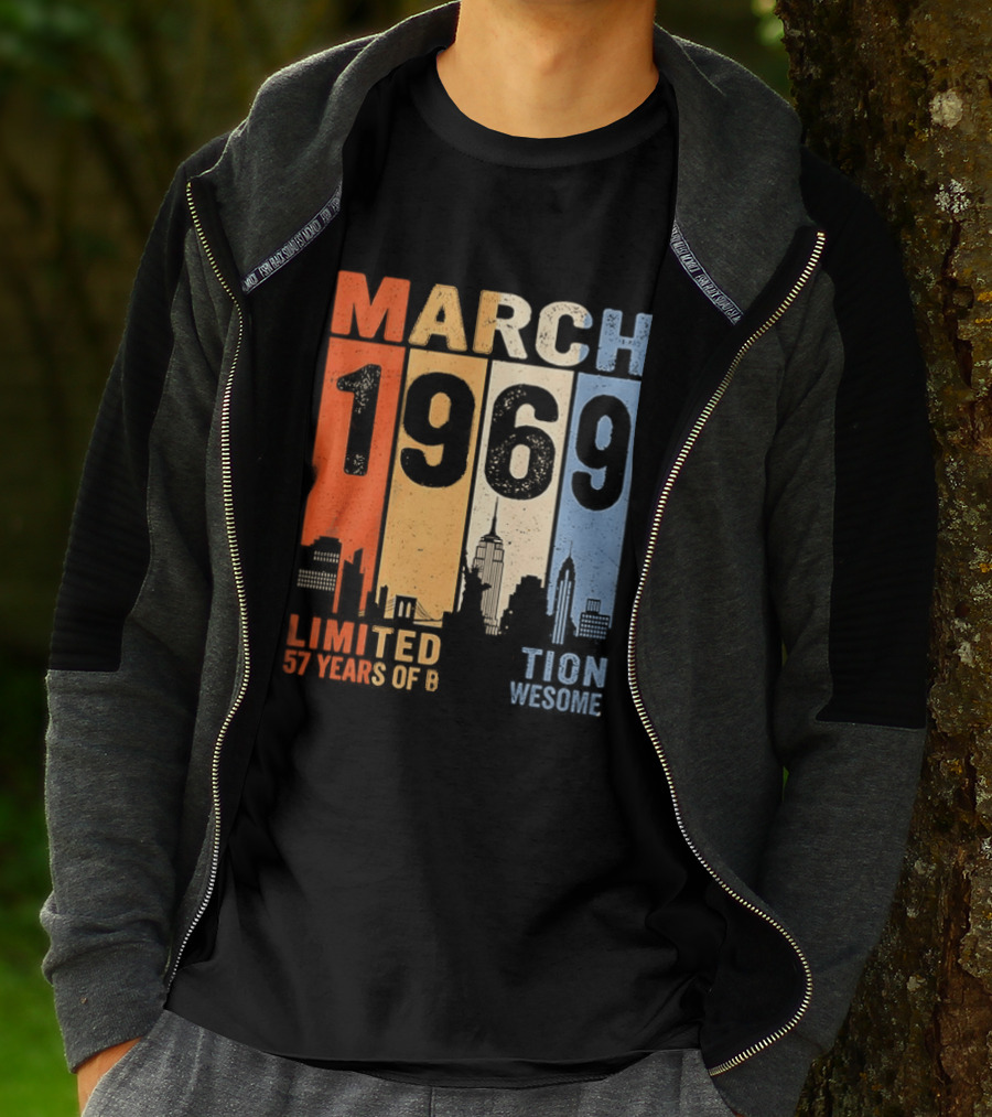 March 1969 Limited Edition 54 Years Of Being Awesome City T-Shirt