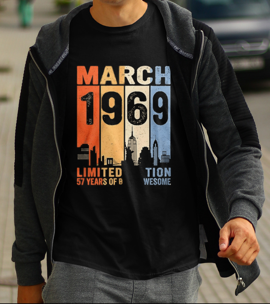 March 1969 Limited Edition 54 Years Of Being Awesome City T-Shirt