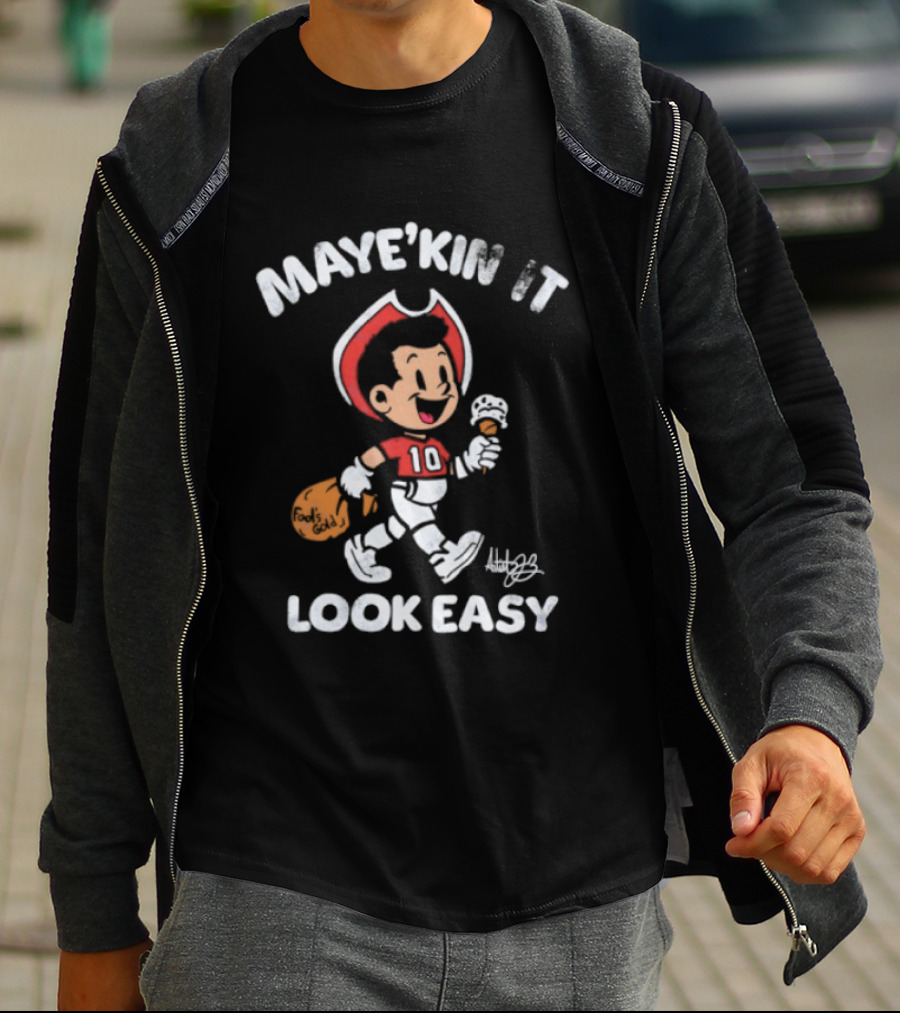 Maye'kin It Look Easy Chicken Drumstick Cartoon T-Shirt