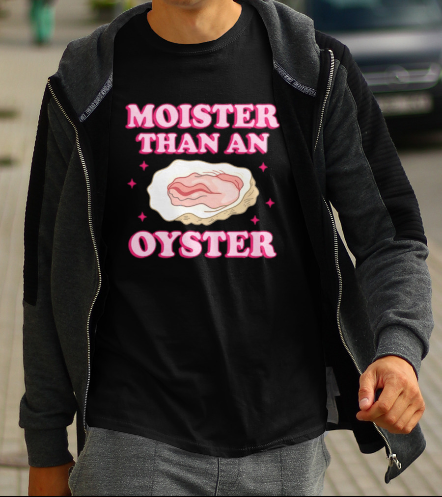 Moister Than An Oyster Pink Shell Diamond T-Shirt