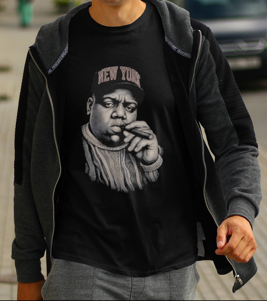 New York Biggie Iconic Portrait Cigar Hat Sweater T-Shirt