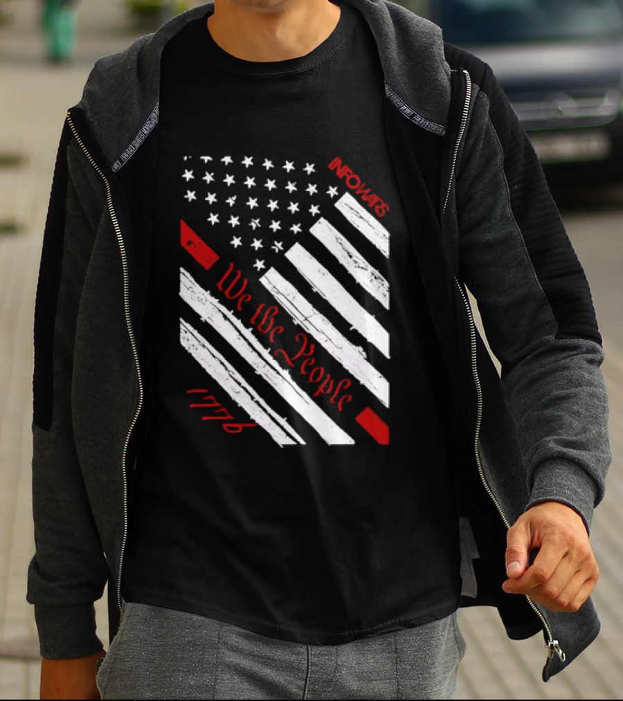 Infowars We The People USA Flag 1776 American Patriot T-Shirt