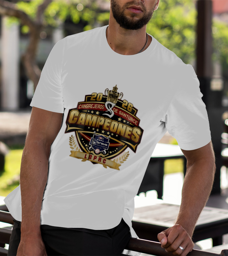 Cangrejeros De Santurce 2026 Campeones Celebrate LBPRC Trophy Baseball T-Shirt