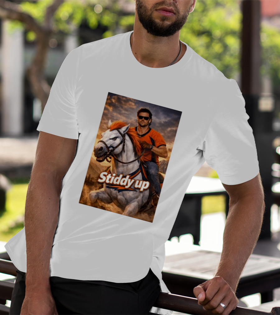 Jarrett Stidham Stiddy Up Horseback Adventure Denver Broncos Fans T-Shirt