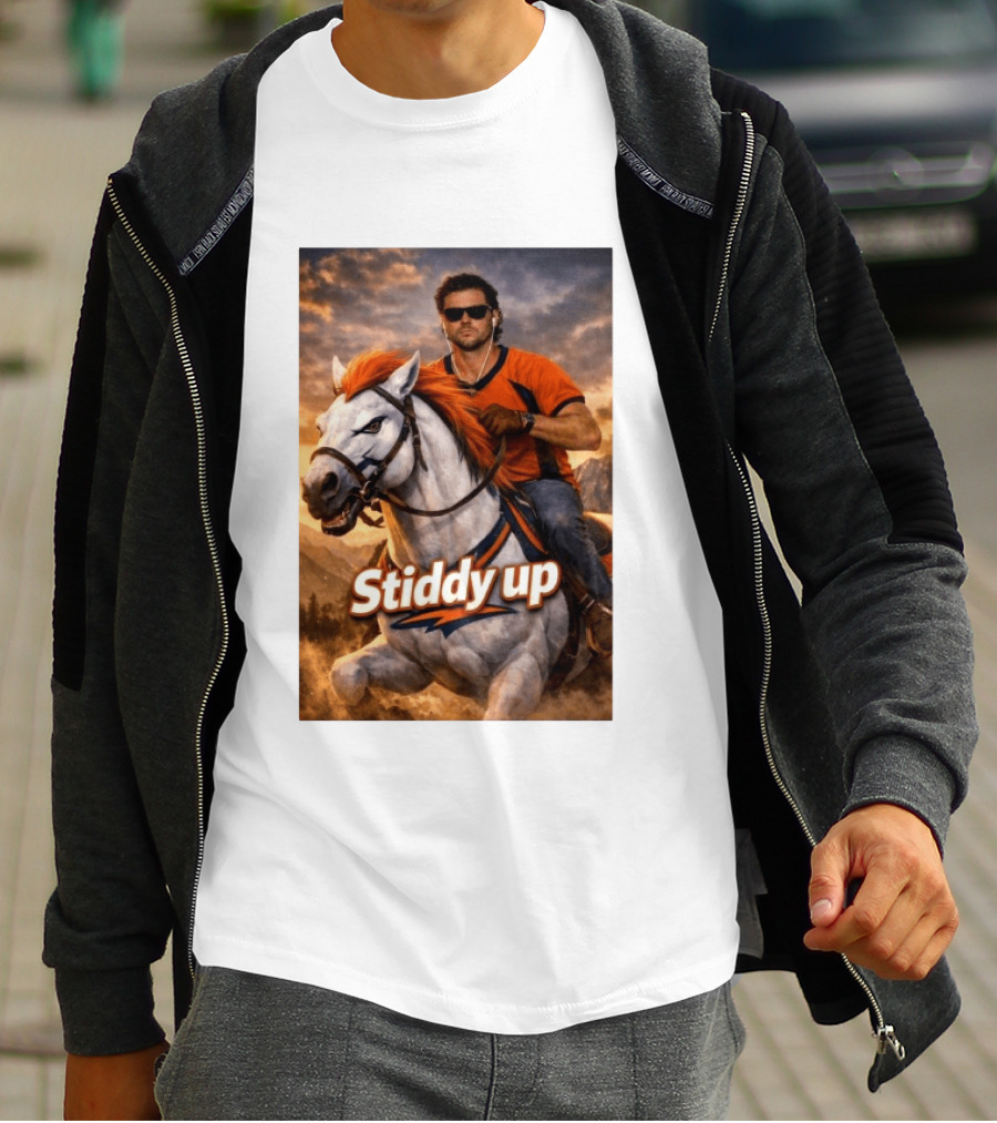 Jarrett Stidham Stiddy Up Horseback Adventure Denver Broncos Fans T-Shirt