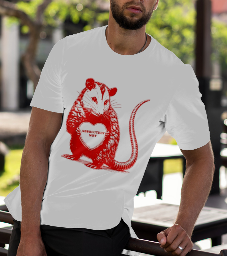 Absolutely Not Valentine Opossum Heart T-Shirt