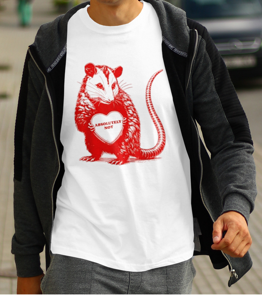Absolutely Not Valentine Opossum Heart T-Shirt