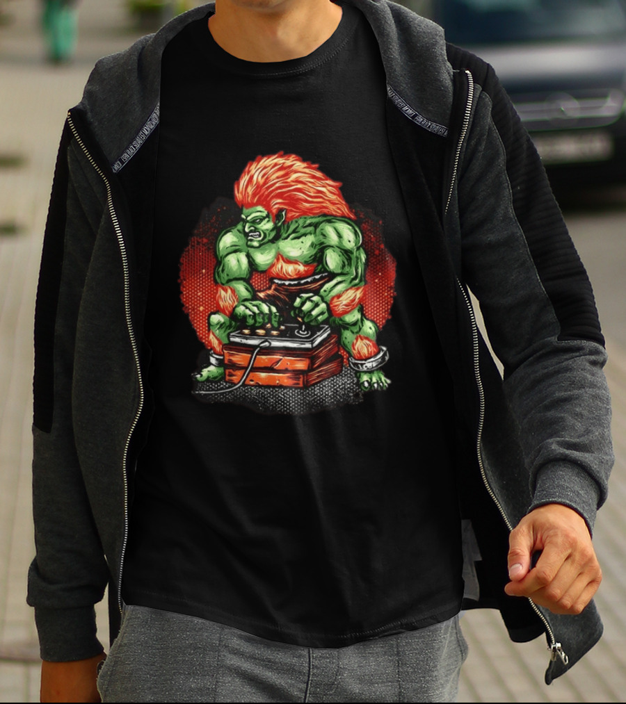 Blanka Beast Of The Arcade Classic Video Game Joystick Action T-Shirt