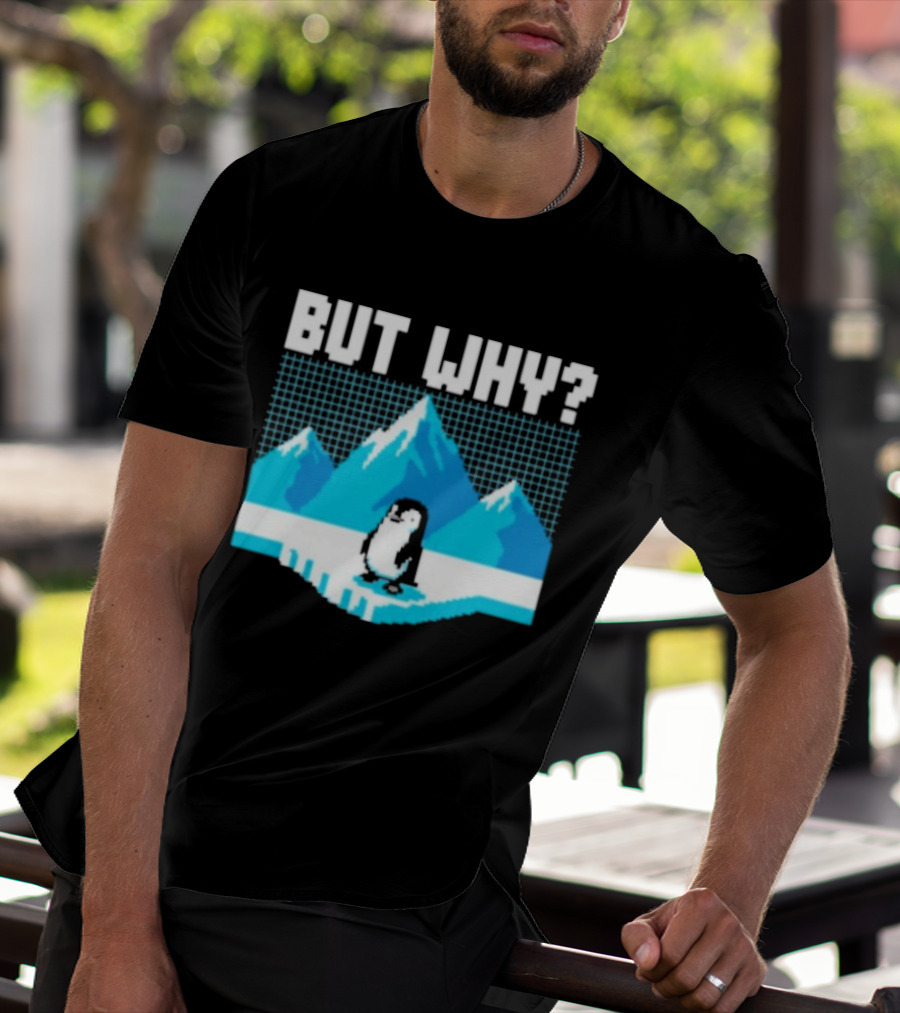 But Why Penguin Arctic Mountains Iceberg T-Shirt