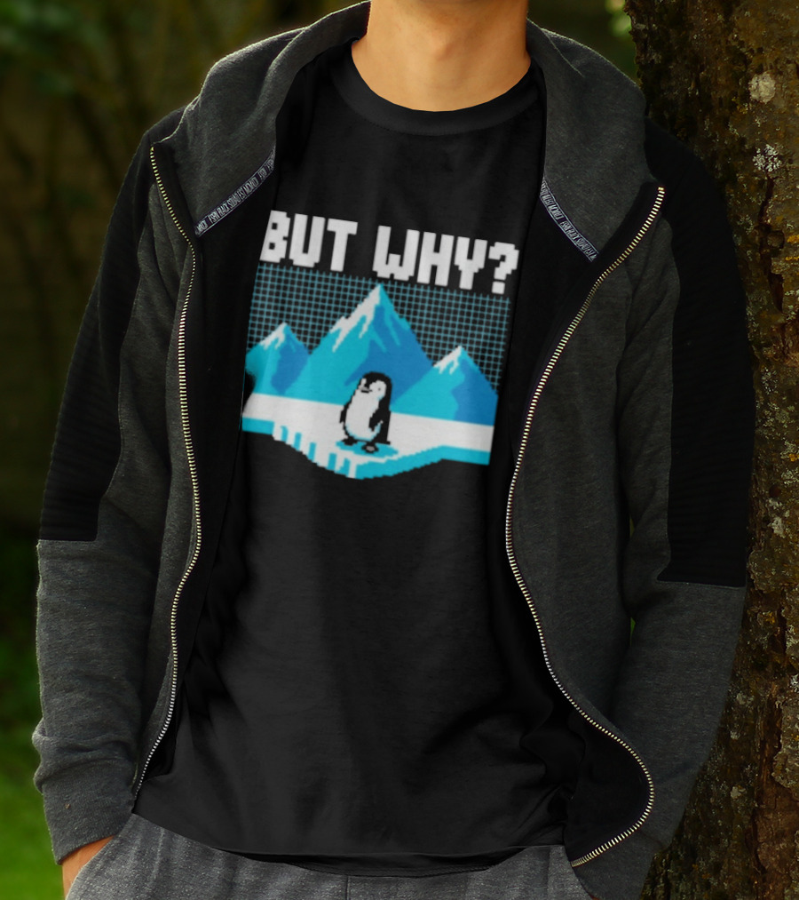 But Why Penguin Arctic Mountains Iceberg T-Shirt