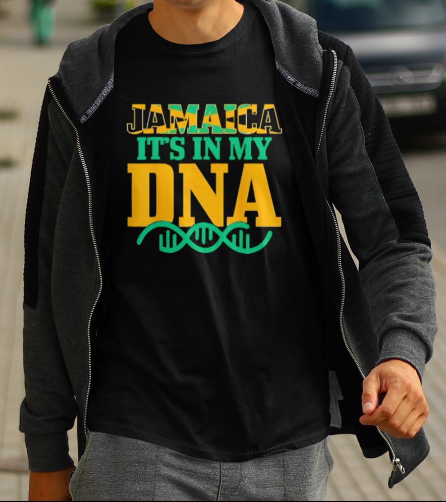 Jamaica It's In My DNA Jamaican Flag Pride Heritage T-Shirt
