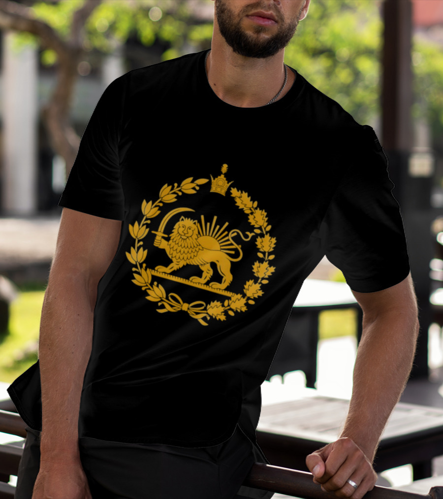 Lion And Sun Iran Persian Flag Shir O Khorshid Symbol Heritage T-Shirt
