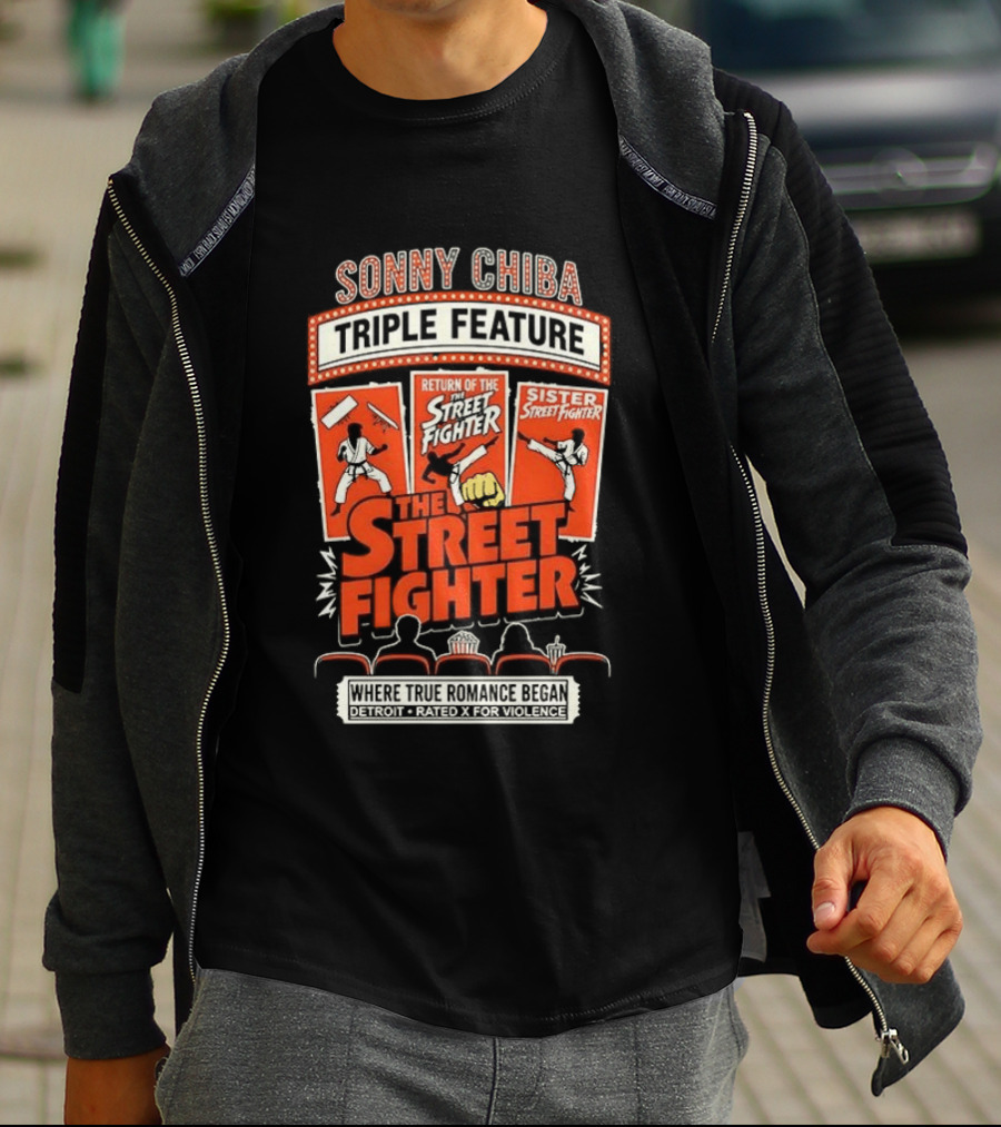 Sonny Chiba Triple Feature The Street Fighter Return Of The Sister Street Fighter T-Shirt