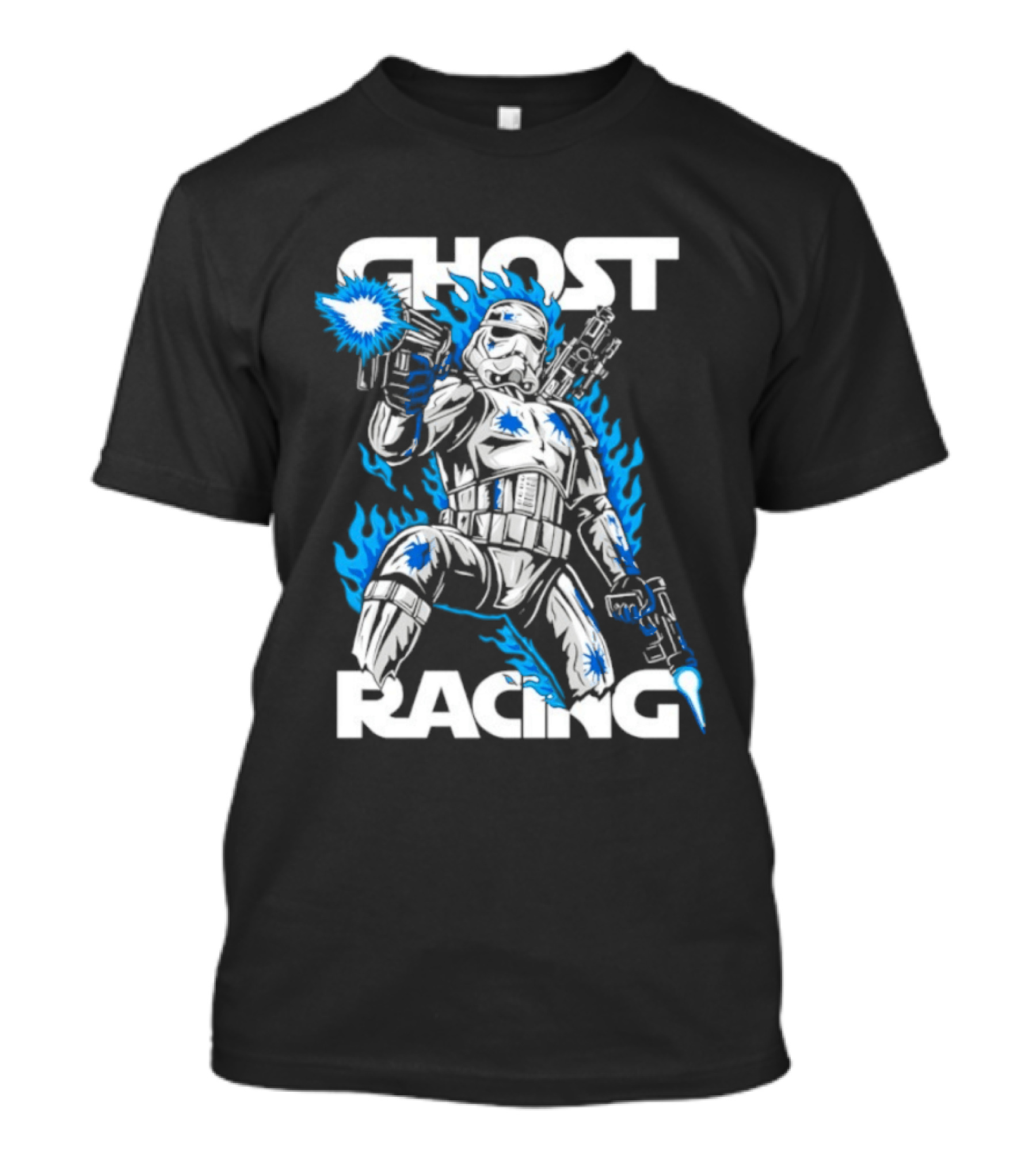 Ghost Racing Lone Trooper Stormtrooper Galactic Combat Blaze T-Shirt