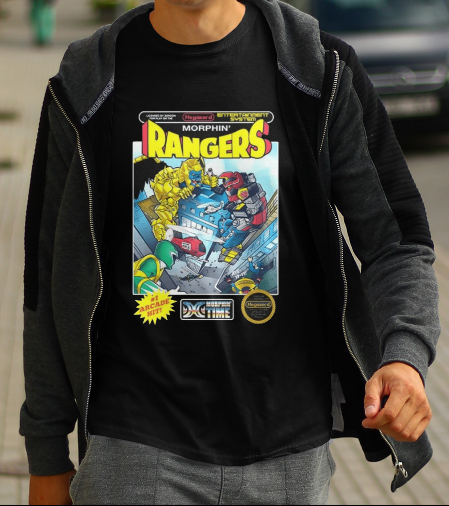 Morphin Rangers Megazord Vs Goldar Arcade Hit T-Shirt