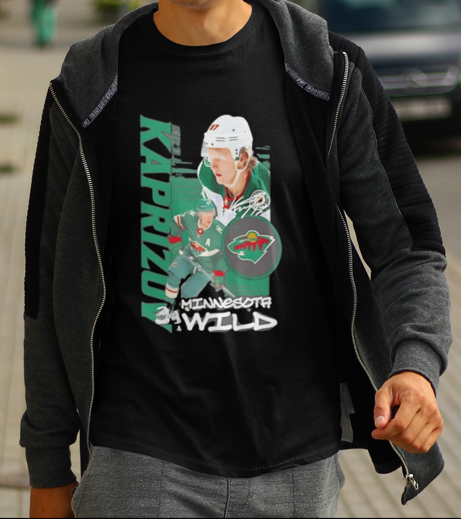 Minnesota Wild Kaprizov 97 Playmaker Hockey Star T-Shirt