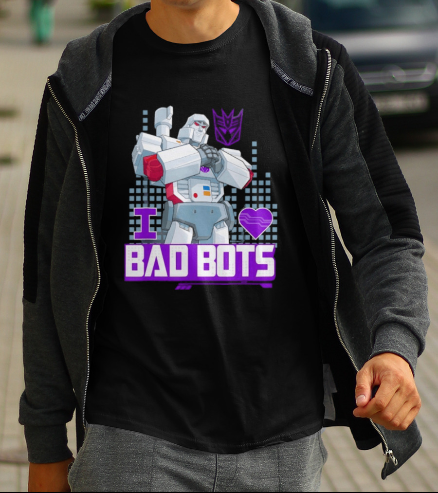 Transformers Valentine's Day Megatron I Love Bad Bots Decepticon T-Shirt