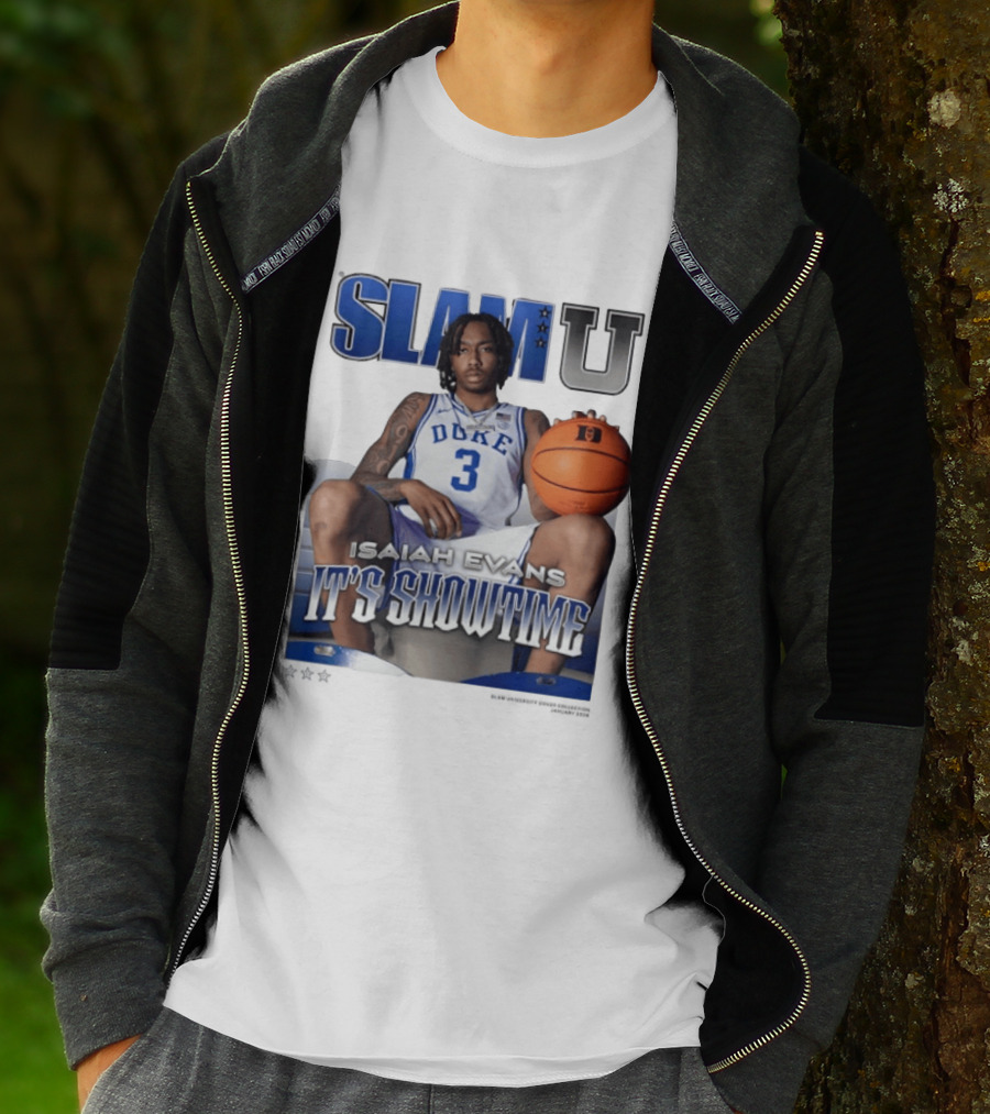 Slam U Isaiah Evans Duke Basketball It's Showtime T-Shirt