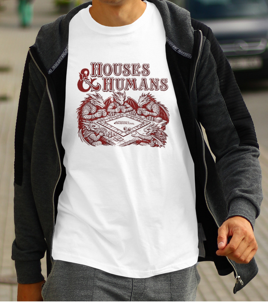 Houses And Humans Dungeons And Dragons Monopoly T-Shirt