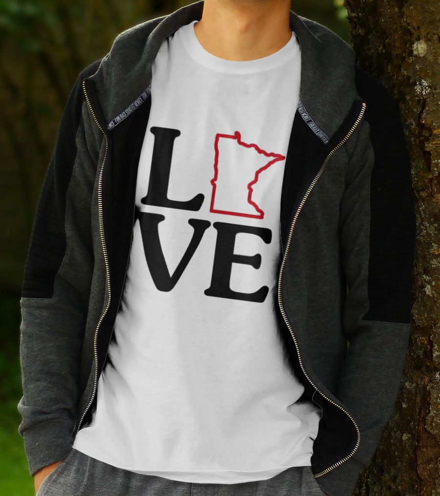 Love Minnesota State Map T-Shirt