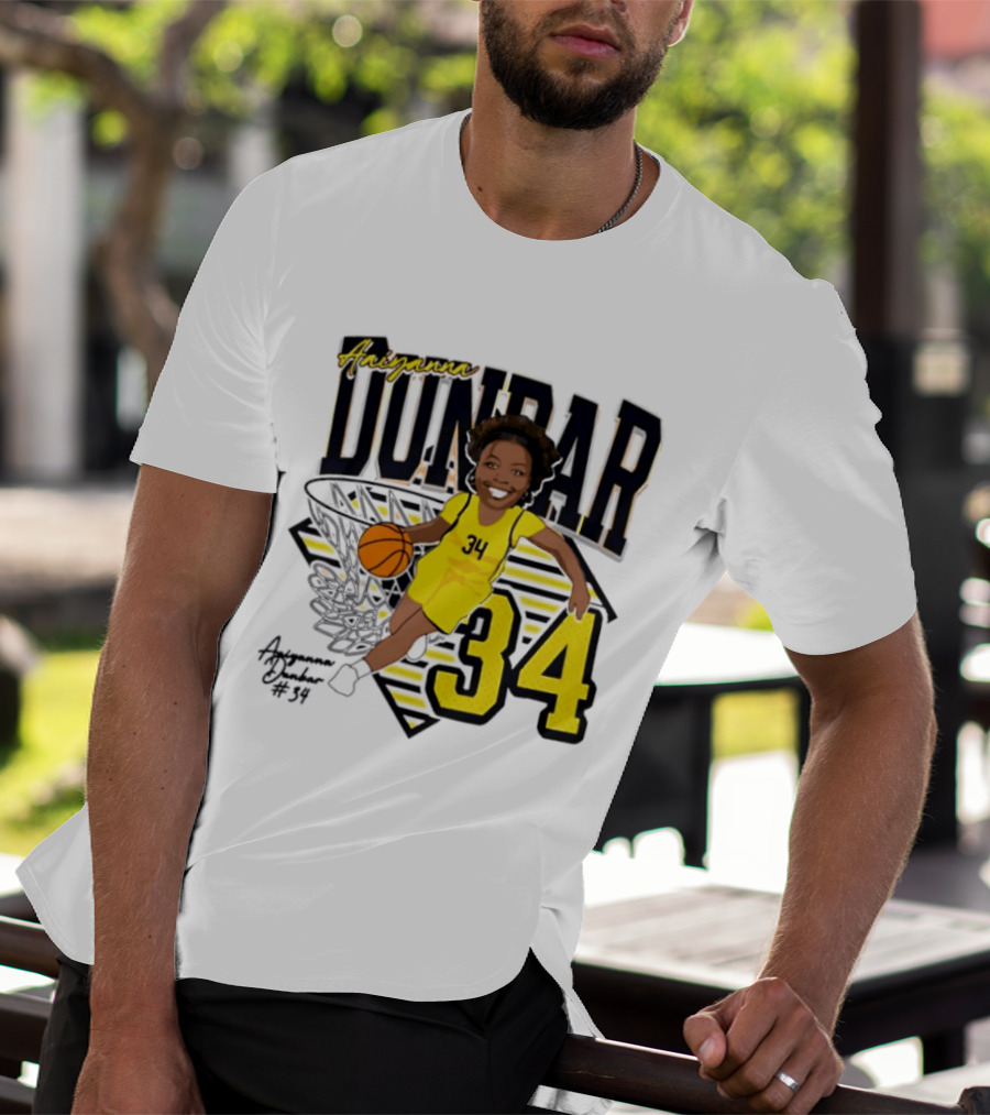 Aaiyanna Dunbar Basketball 34 Michigan Wolverines T-Shirt