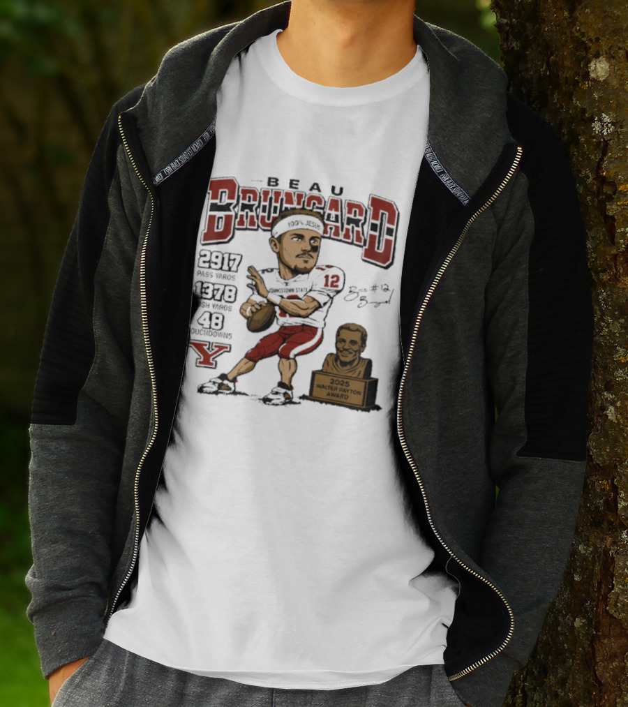 Beau Brungard 2025 Walter Payton Award Winner 2917 Yards 1378 Rushing 48 Touchdowns T-Shirt