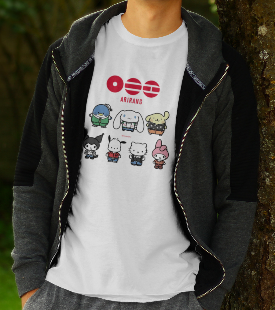 BTS Sanrio Collaboration Arirang Characters Collection Cute Cartoons T-Shirt