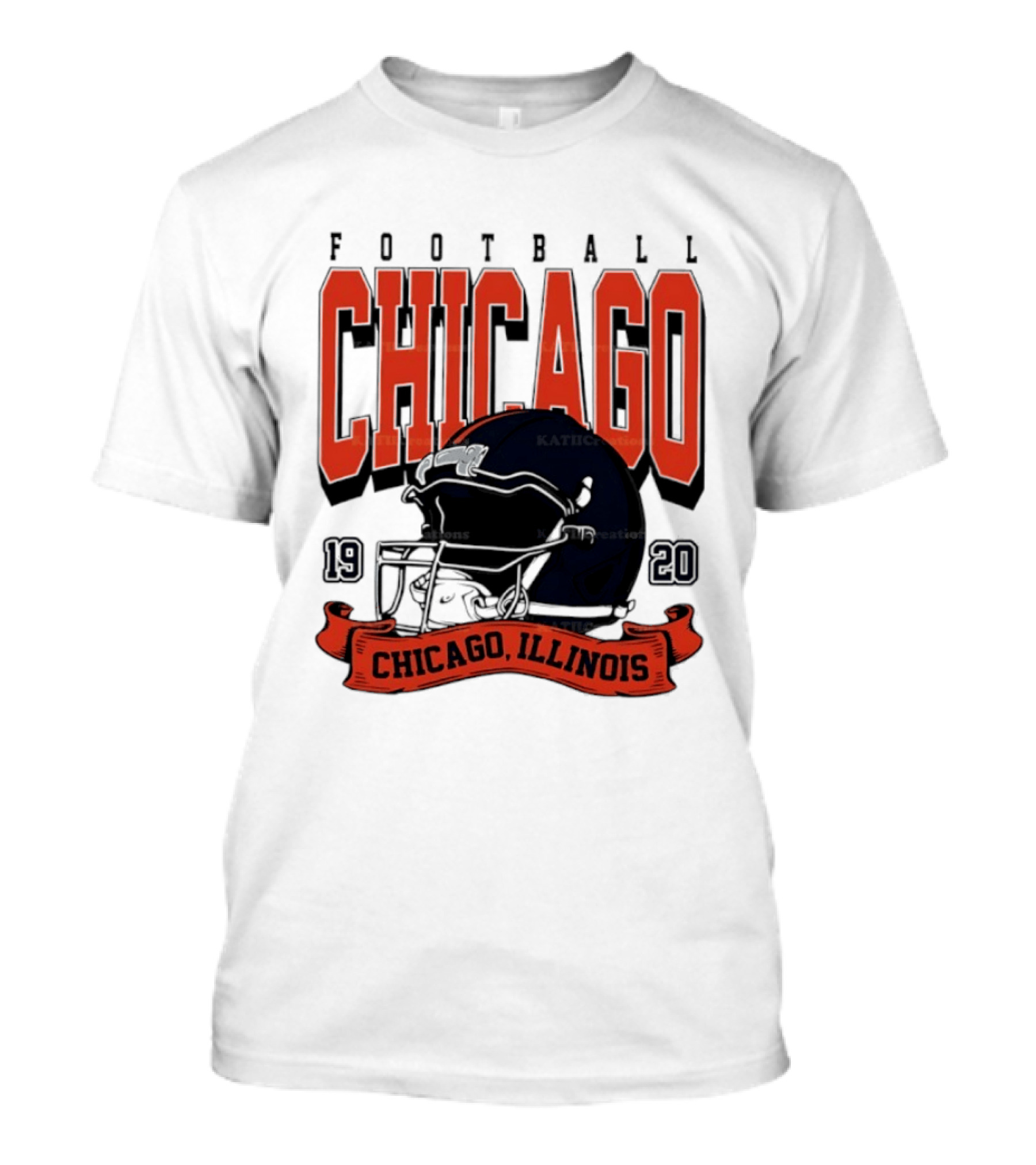 Chicago Football Helmet 1920 Illinois Sports Team T-Shirt