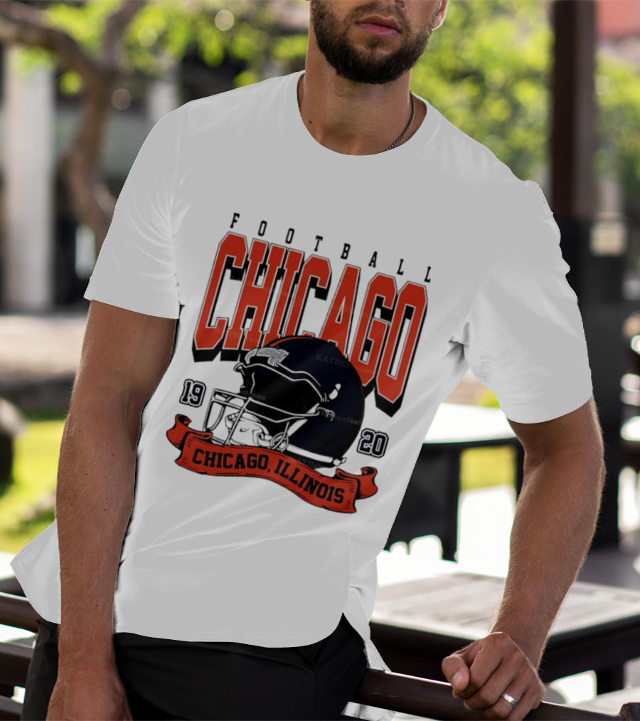 Chicago Football Helmet 1920 Illinois Sports Team T-Shirt