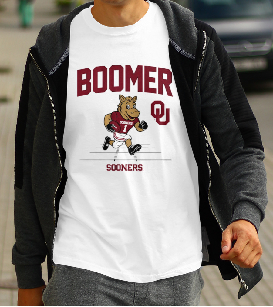 Boomer Oklahoma Sooners Football OU Gridiron T-Shirt
