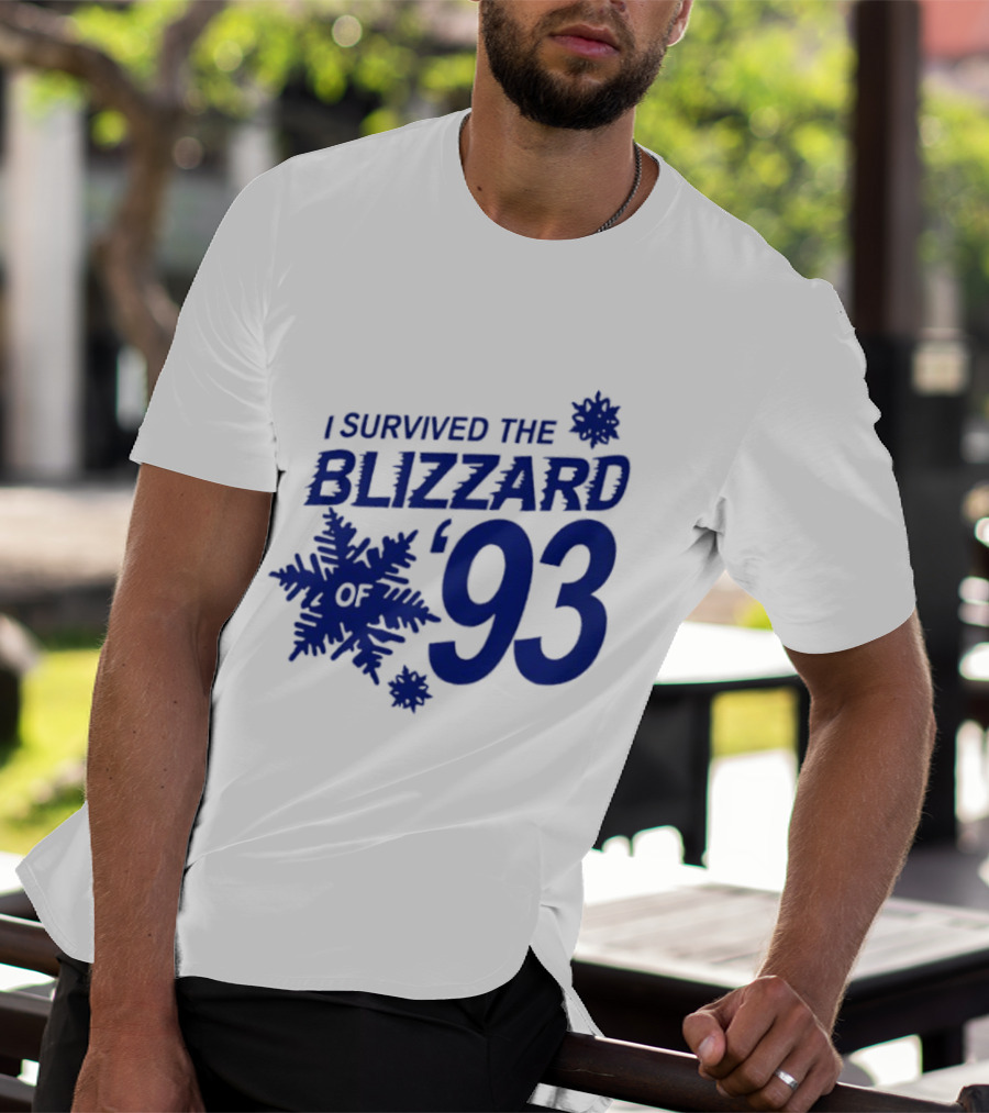 I Survived The Blizzard '93 Snowflake T-Shirt