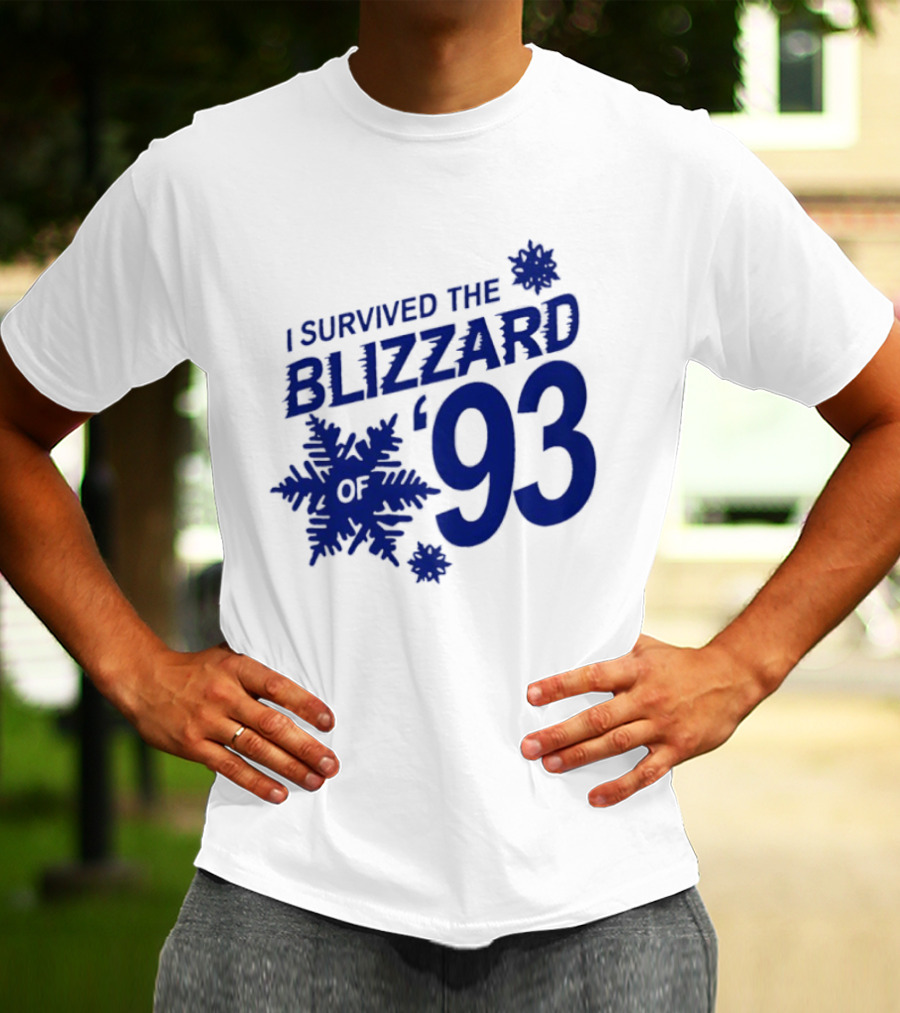 I Survived The Blizzard '93 Snowflake T-Shirt
