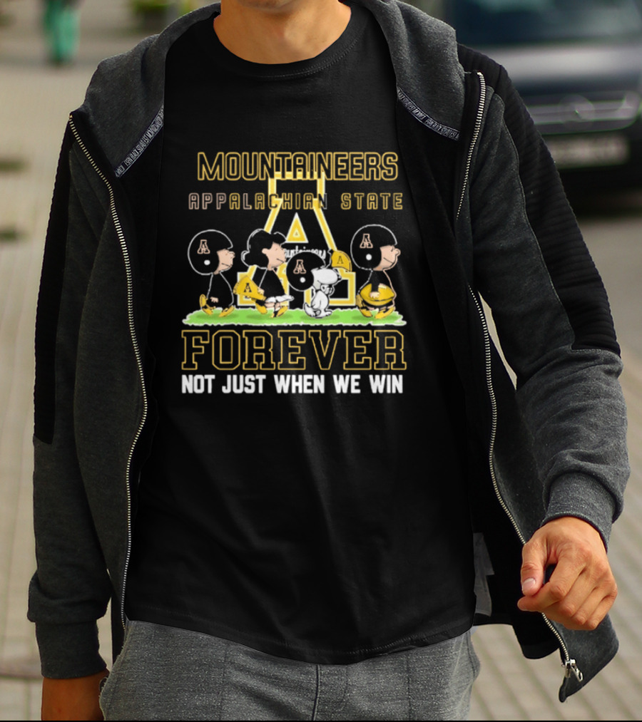 Appalachian State Mountaineers Peanuts Forever Not Just When We Win T-Shirt