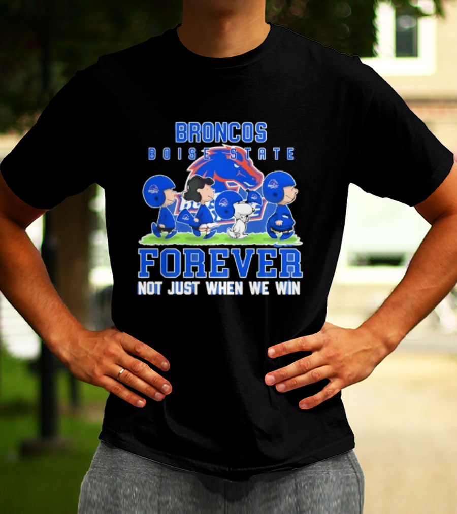 Boise State Broncos Peanuts Characters Loyalty Forever Winning T-Shirt