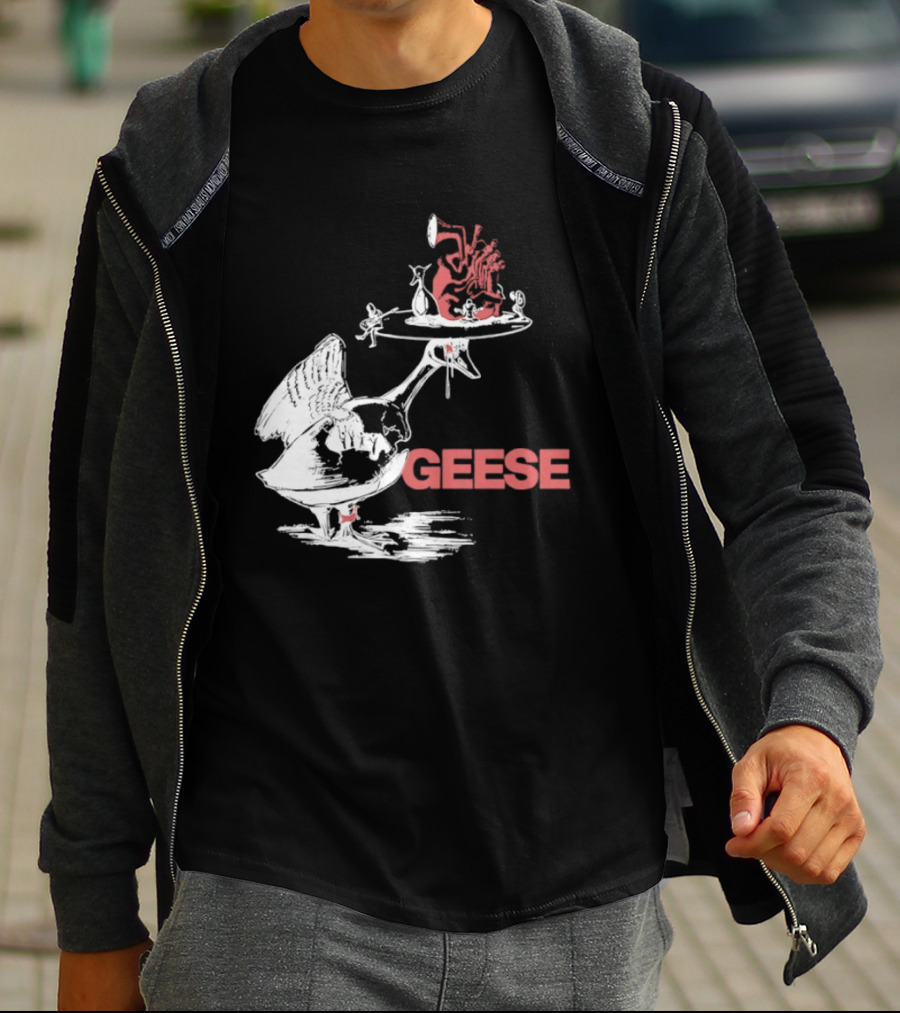 Geese Hieronymus Bosch Style Heart T-Shirt